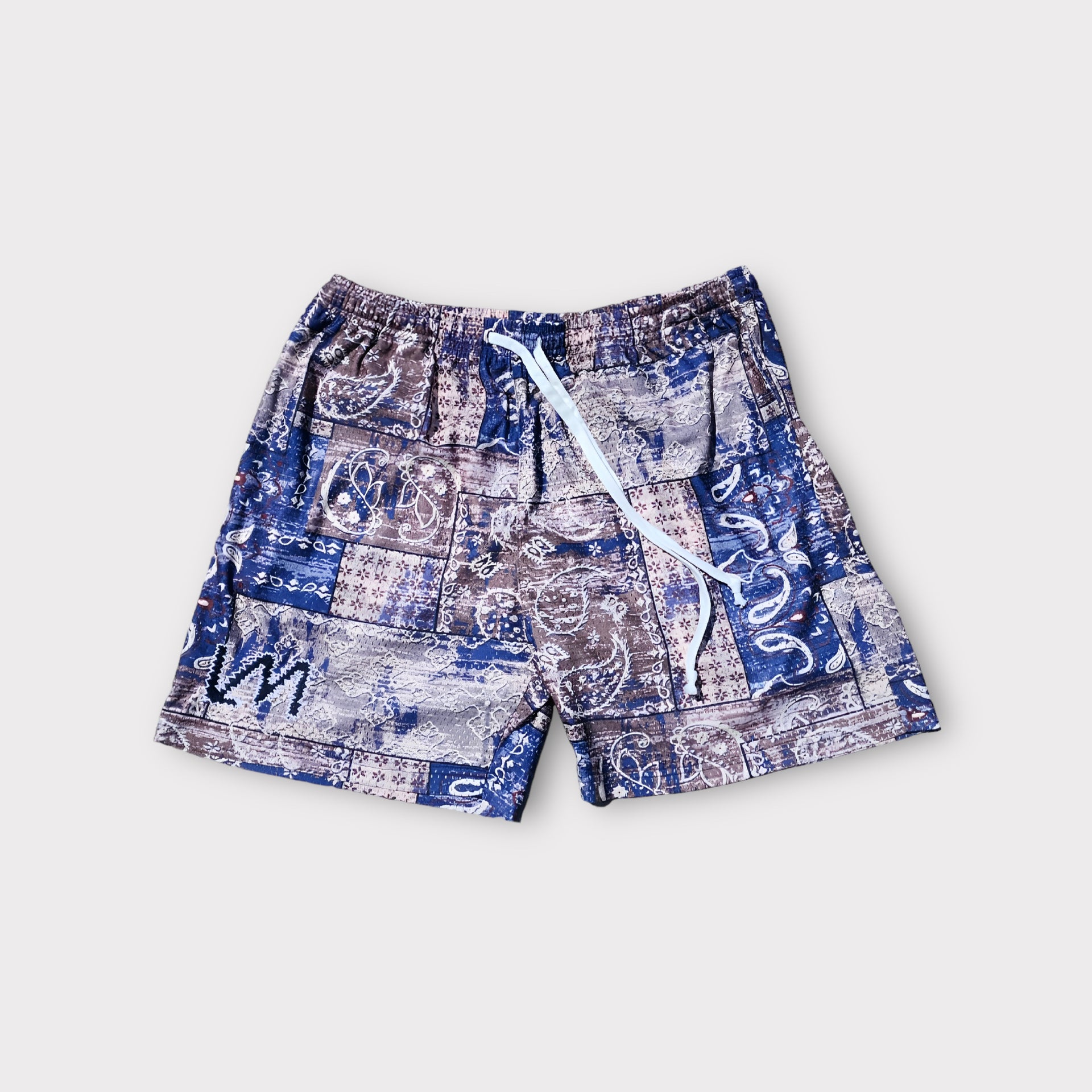 Blue Paisley Shorts